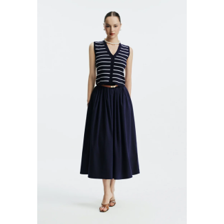 Jacine Office Maxi Skirt Blue